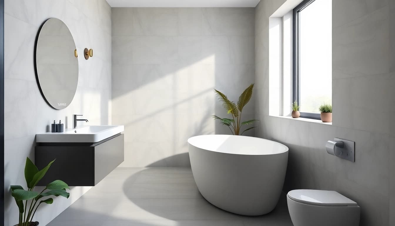 Elegante und moderne sonni sanitär Badezimmergestaltung mit stilvollem Design.