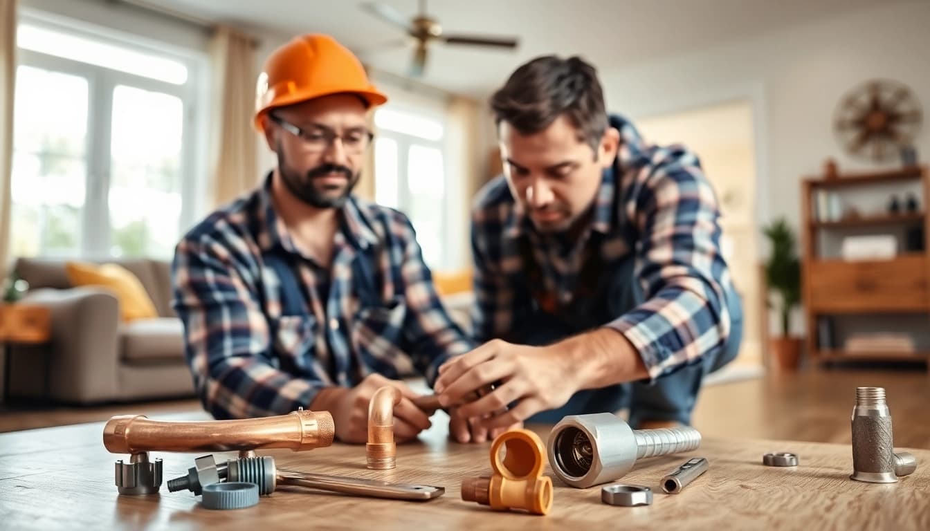 Plumber providing whole house repiping services Tampa in a modern residential space.
