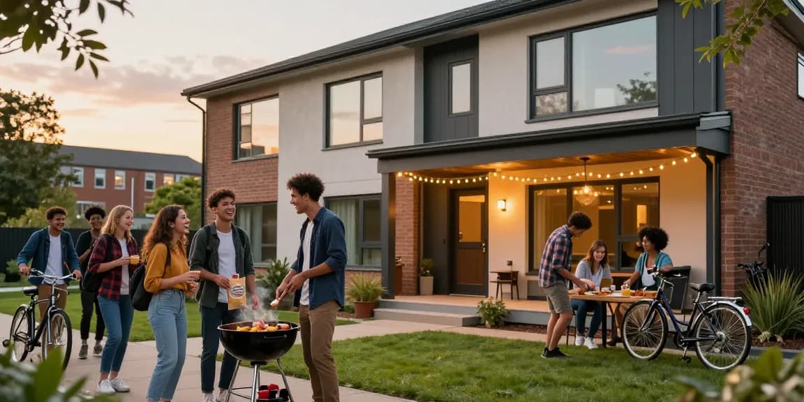 Students enjoying modern student housing Northampton with all bills included in a vibrant atmosphere.