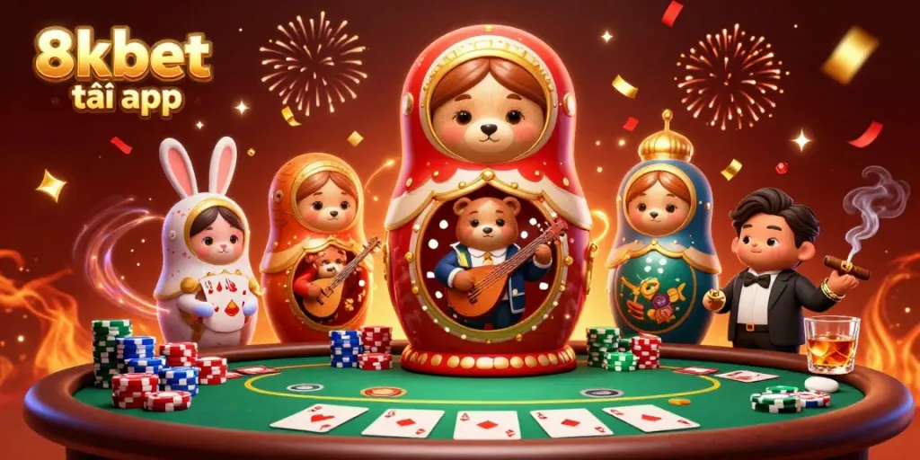 Experience the excitement of 8xbet tải app with vibrant casino scenes featuring interactive characters.