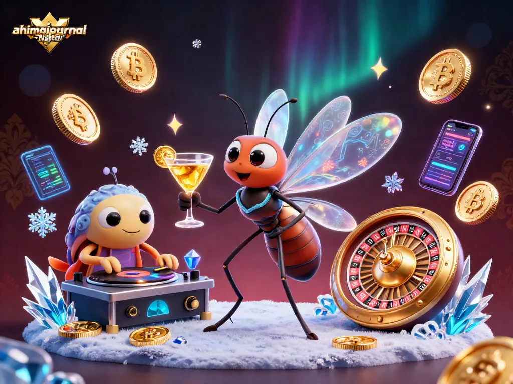 Play at ahimajournal-digital's stunning casino with vibrant cartoon characters and crypto elements.