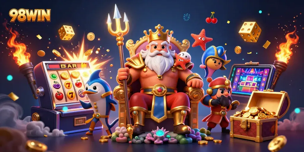 Join the fun at 98WIN with exciting jackpot wins and vibrant casino scenes.