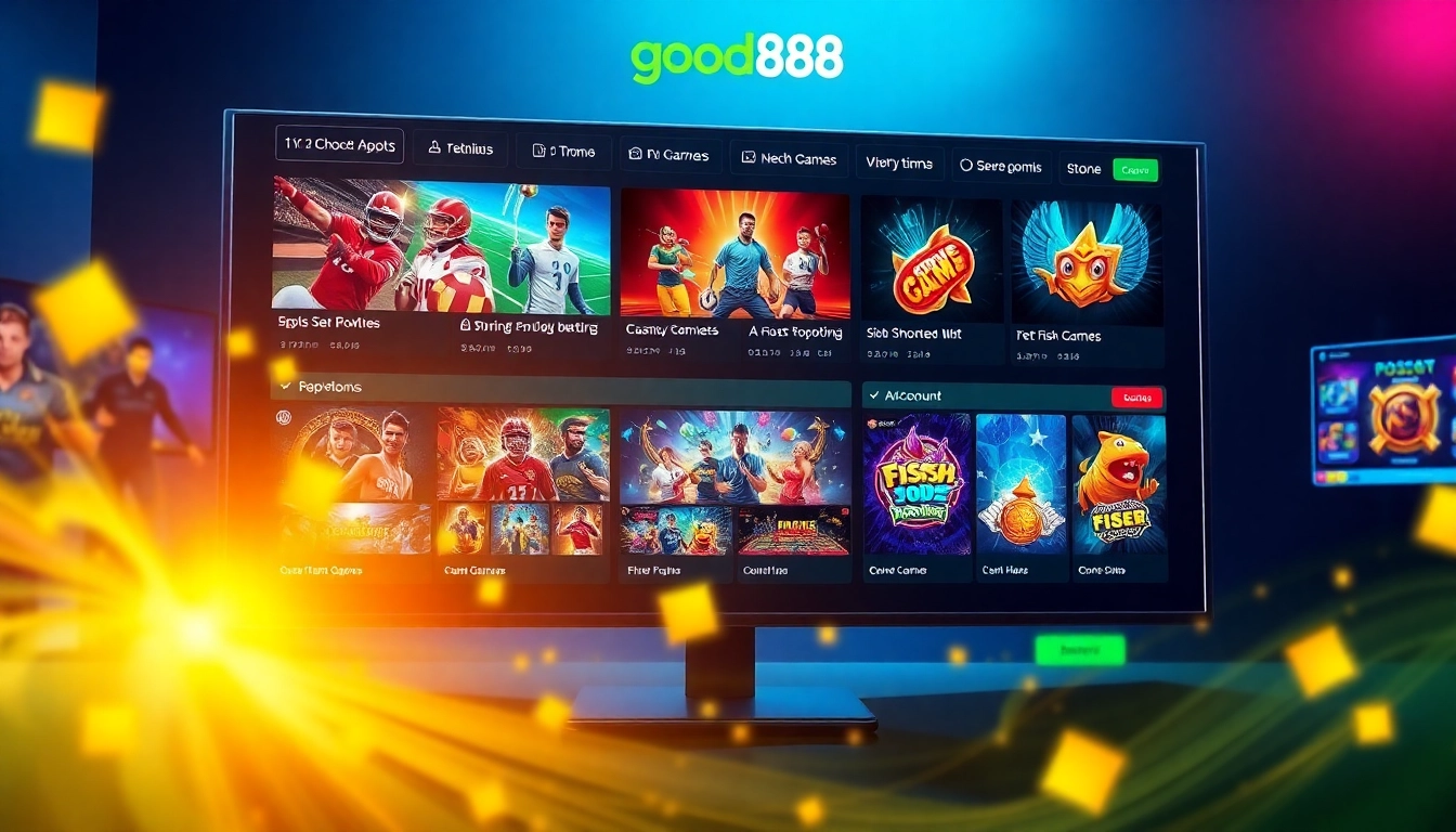 Experience the vibrant gaming interface of good88.hu.net showcasing diverse online games and betting options.