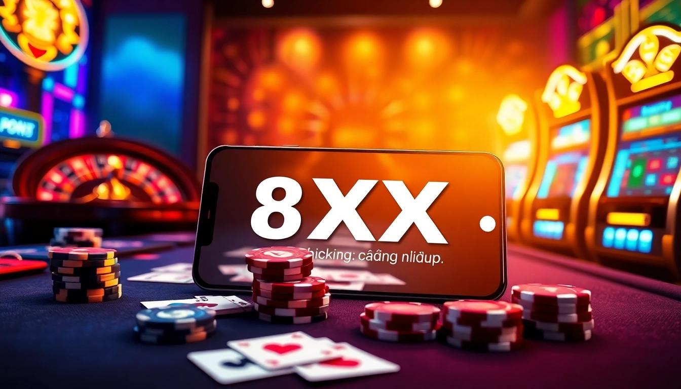 Engaging online betting experience at 8XX đăng nhập with vibrant casino visuals and interactive elements.