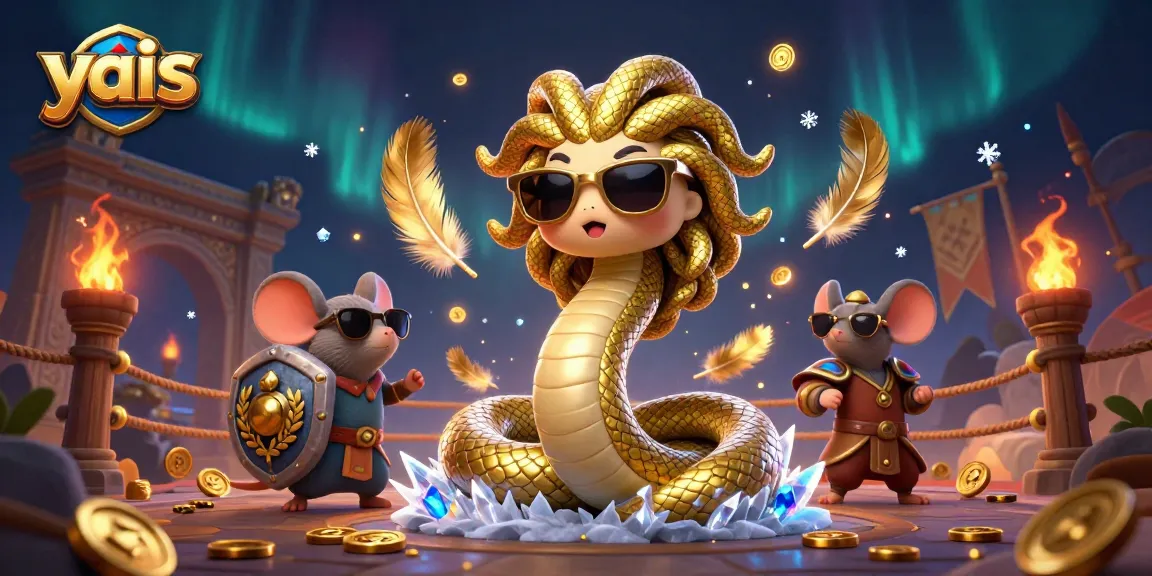 Engage with yais online gaming at its best, featuring dynamic Medusa and warrior amidst casino elements.